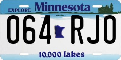MN license plate 064RJO
