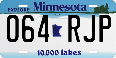 MN license plate 064RJP