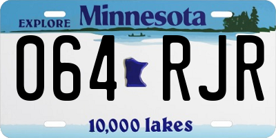 MN license plate 064RJR