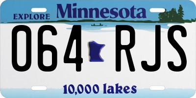 MN license plate 064RJS