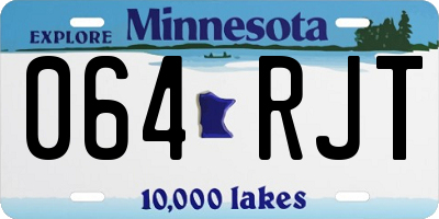 MN license plate 064RJT