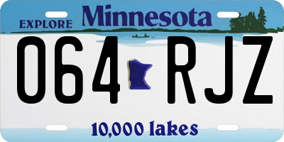 MN license plate 064RJZ
