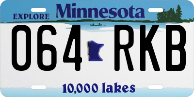 MN license plate 064RKB