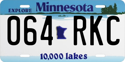 MN license plate 064RKC