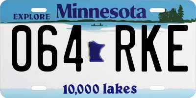 MN license plate 064RKE