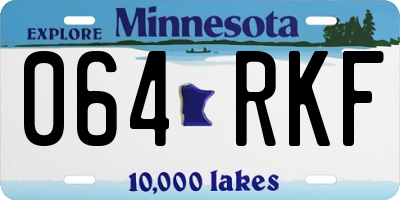 MN license plate 064RKF