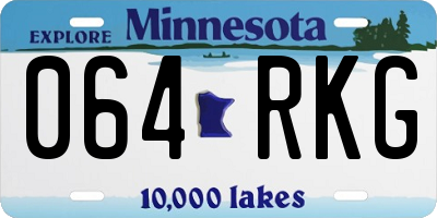 MN license plate 064RKG