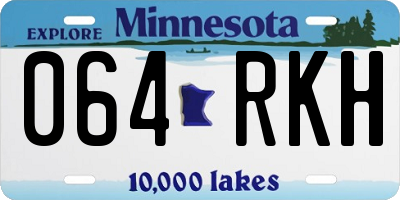 MN license plate 064RKH