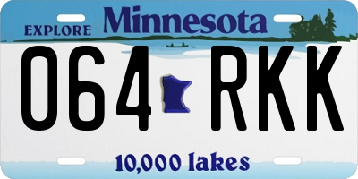 MN license plate 064RKK