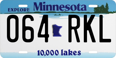 MN license plate 064RKL