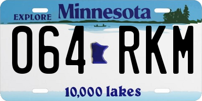 MN license plate 064RKM