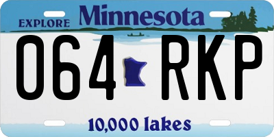 MN license plate 064RKP