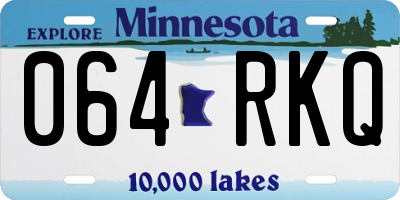 MN license plate 064RKQ