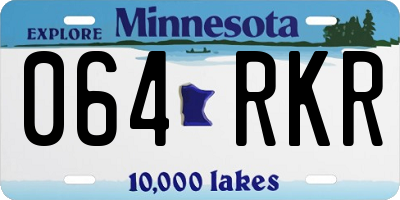MN license plate 064RKR