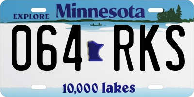 MN license plate 064RKS