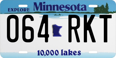 MN license plate 064RKT