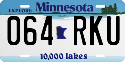 MN license plate 064RKU