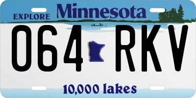 MN license plate 064RKV