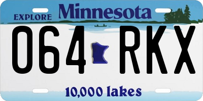 MN license plate 064RKX