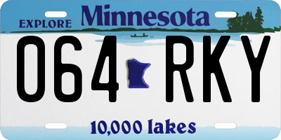 MN license plate 064RKY