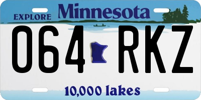 MN license plate 064RKZ