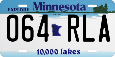 MN license plate 064RLA