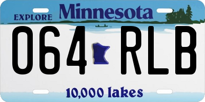 MN license plate 064RLB