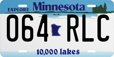 MN license plate 064RLC