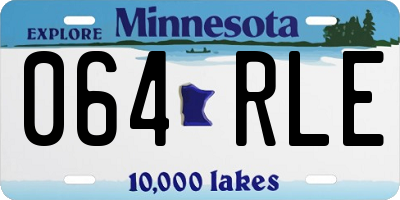MN license plate 064RLE