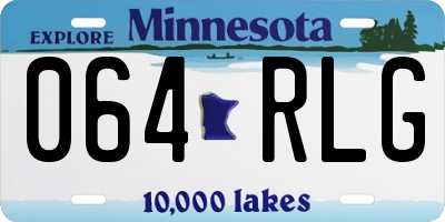 MN license plate 064RLG
