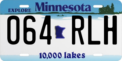 MN license plate 064RLH