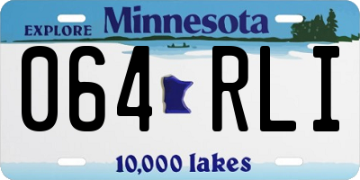 MN license plate 064RLI