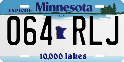 MN license plate 064RLJ