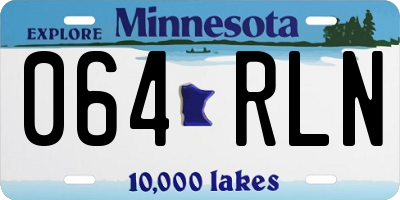 MN license plate 064RLN