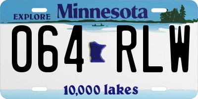 MN license plate 064RLW