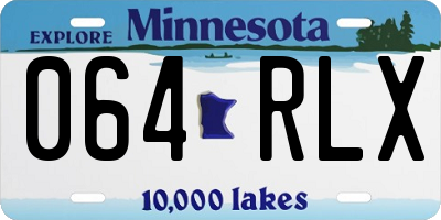 MN license plate 064RLX