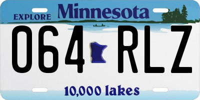 MN license plate 064RLZ