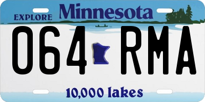 MN license plate 064RMA