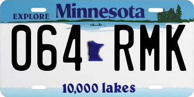 MN license plate 064RMK