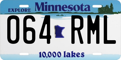 MN license plate 064RML