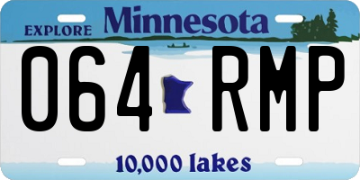 MN license plate 064RMP