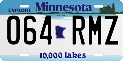 MN license plate 064RMZ