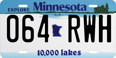 MN license plate 064RWH