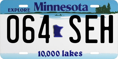 MN license plate 064SEH
