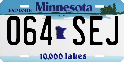 MN license plate 064SEJ