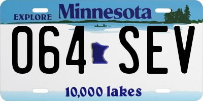 MN license plate 064SEV