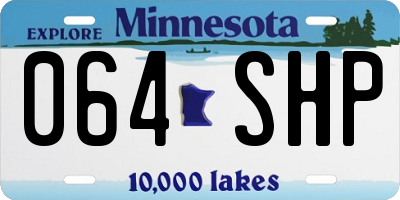 MN license plate 064SHP