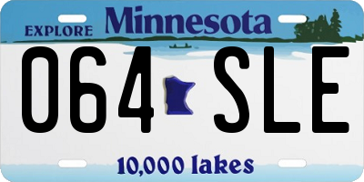 MN license plate 064SLE