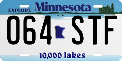 MN license plate 064STF