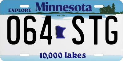 MN license plate 064STG